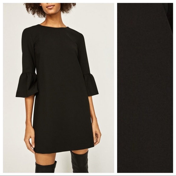 🌹NWT. Zara Black Mini Dress. Size S. - Picture 4 of 7